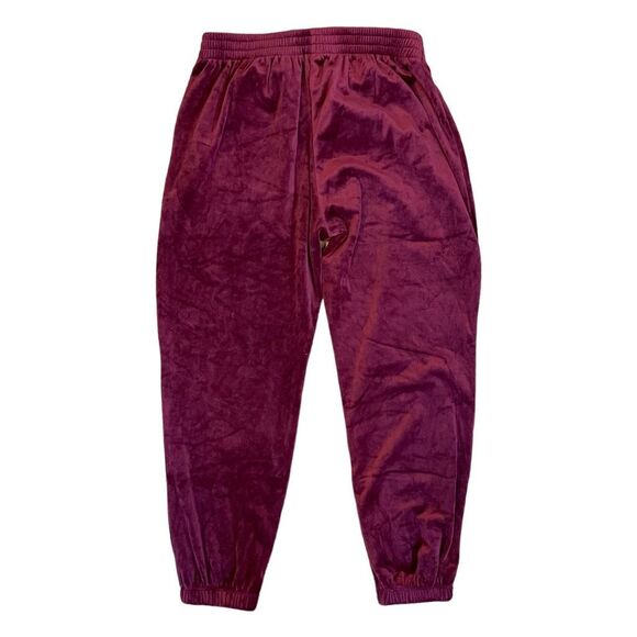 Bozzolo‎ Velour Jogger Sweatpants Maroon Pull-On Track Pants S - Picture 2 of 4